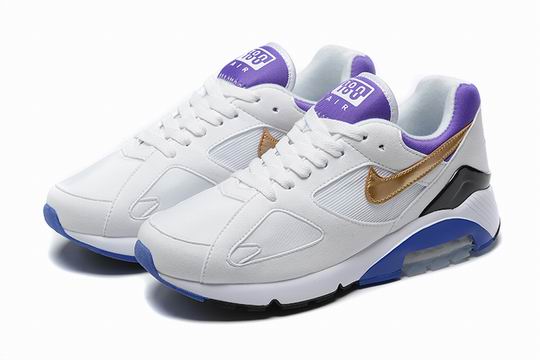 Cheap Nike Air Max 180 White Purple Golden Men's Shoes-12 - Click Image to Close